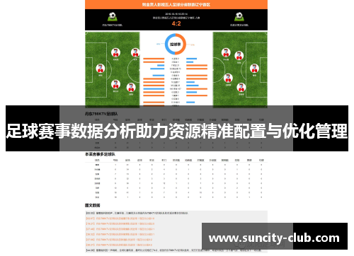足球赛事数据分析助力资源精准配置与优化管理